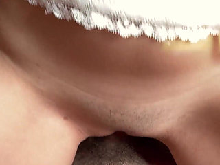 Step Sis Seduce Me with Her Big Ass in My Bed and I Start Jerking off Behind Her but She Caught Me!