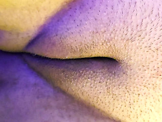 Close up of fat pussy lips being penetrated by a hard cock