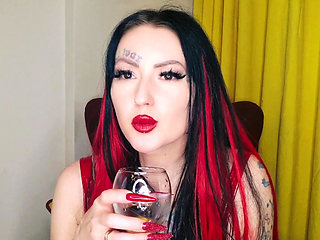 Spit fetish. Mistress sucks lemons, which required more saliva to prepare a special cocktail of spit, drool, and chewed lemons f