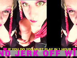 The jerk and lick a dick with Goddess Lana game