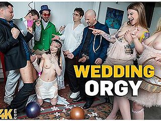 A Wedding Orgy With One Bride, Her Husband, And Two Of His Friends