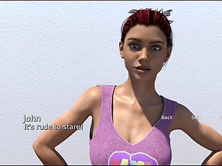 3D hentai visual novel with teen masturbation action