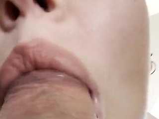 You Can Feel My Breath. Bald Girl Vilu Vidish Extremely Close Sucks Cockhead Dry Til Cum Hands Free