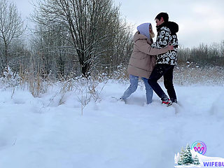 Amateur MILFs by Wifebucket - Our jolly, snowy and homey Winter Holidays sex video