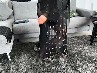 Hijabi Hotel Owner Finds a Dildo and Cums Solo