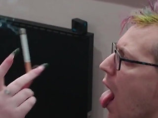 Cuck Chair 15 - Husband Becomes Human Ashtray and a Cum Eating Cuckold