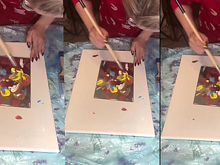 In Big Eyeglasses Asmr Acrylic Art Bloom in the Mist Part 1