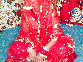 Fast time desi honeymoon video hindi audio Claire Vaise in red saree and blouse having fun