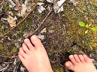 Barefoot Walk in the Forest - Foot Fetish - Bare Feet!
