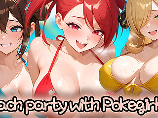 Enjoy the beach rewarding ceremony with Pokegirls (Sex JOI)