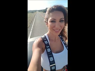 Busty curly brunette with big boobs fucks on couch