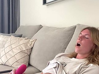 Beautiful Teen Masturbates to Orgasm Until Legs Shake