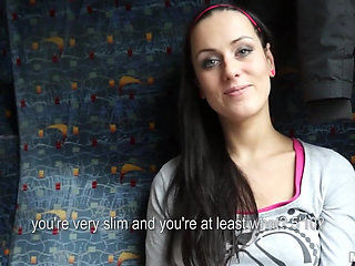 Public Pickups - Petite Euro Babe Mea Melone Takes Stranger Dick on the Train