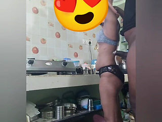Indian Stepsister Cooking in Kitchen Fucked by Her Stepbrother Part 1