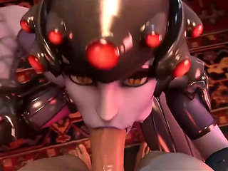 Mouth Full of Cum - Widowmaker