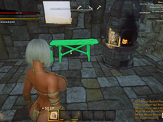 Ep8: Armor Bench and Firepit Cauldron - Wicked Island Stone House Upgrades