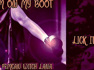 AUDIO ONLY - Cum on my boot lick it off