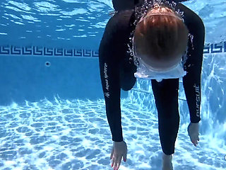 Underwater Blowjob Challenge - Gagging on My Sinking Dildo