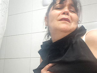 Mom Imagines Having Secret Sex with Him in the Bathroom.