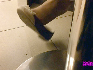 Nyllady Dangling in a Pizzeria