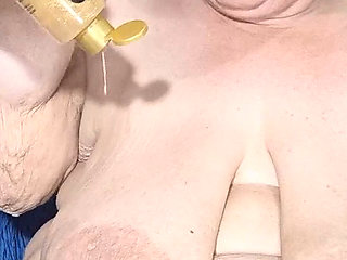 He's Dripping on Her Titties and Ass in the Asshole so Creamy Fast