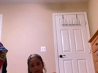 Slutty amateur teen GF jerking my dick