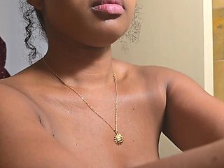 Teen Ebony in the Shower