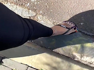 Arriving Home with This Perfect Black Pedicure