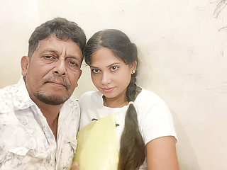 Stepdaughter Finishes her Study work and Have First Time Sex with Grandpa