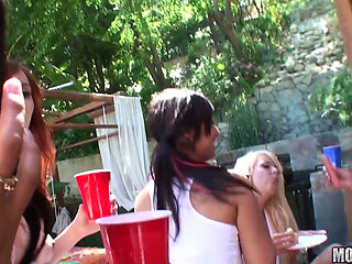 Real Slut Party - Trim Amia Miley Teases Phoenix Askani, J Jay & Michael with a Hot House Party Sex Tape