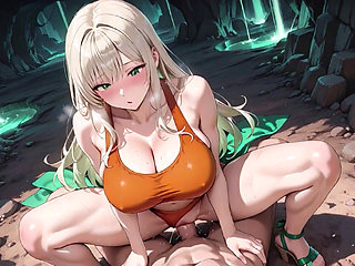 Horny Blonde Cave Goddess Multiple Wet Creampies Dripping Down