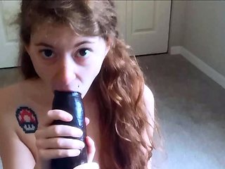 Small tit brunette banged on the floor