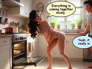 Young Man and Beautiful Woman Share Passionate Secret Encounters at Home (ai Generated)