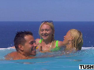 TUSHY Blonde Besties Experiment With A Hot Stranger - Lika Star