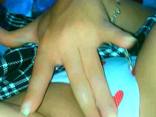 Caught in Virtual Class: Hot Blonde Teen Fairy Bliss Touching Herself and Moaning in Uniform