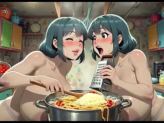 Funny Women Cooking, Ai Animation