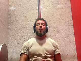 Jerking off in the Airport
