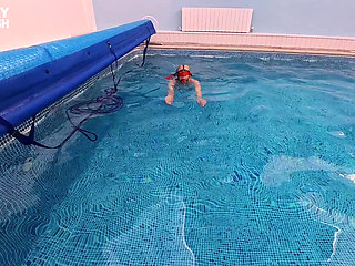 Underwater Submission Ball Gag & Blindfolded Prey