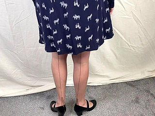 Mrs Mature Amateur Homemade Slow Strip to Vintage Lingerie and Feet Show Pt 1