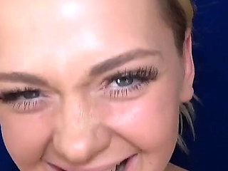 Sweet Petite Cutie Eats Cum for Job