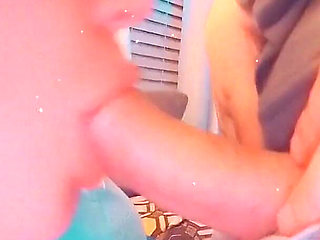 Taking videos of me playing with his dick with my mouth this is so much fun