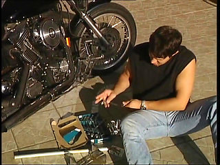 Blonde Horny Get a Hard Fuck by Mechanic with Hard Big Cock