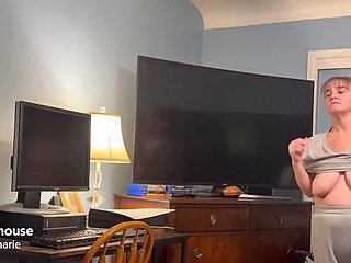 Sweet Marie Gags on Stepson-in-Laws Cum Swallowing Two Big Loads After Deep Sucking
