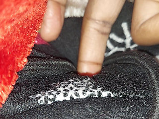 Fingering pussy with pants  female masturbation