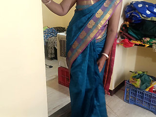 Housewife romance with pattu saree