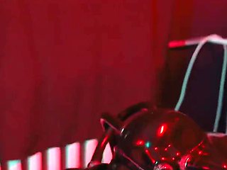 E-play for the Rubberslave in Bodybag and Heavy Rubber Mask