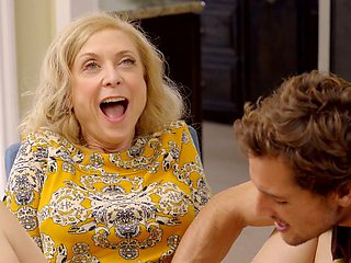 Nina Hartley Mature Blonde Enjoys Young Cock In Lingerie Passion