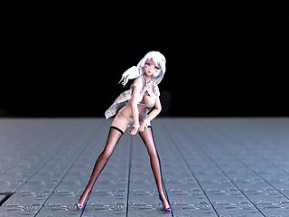 mmd Nice Body Black Stockings White Stockings Lingerie Striptease