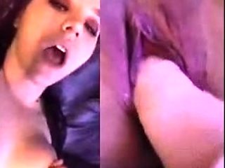 Busty brunette solo masturbation
