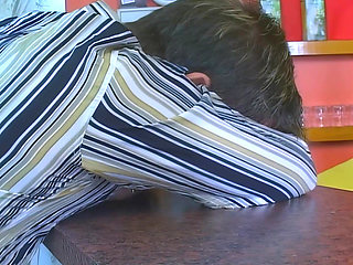 Blonde Gangbang Slut Gets Pounded by Multiple Cocks